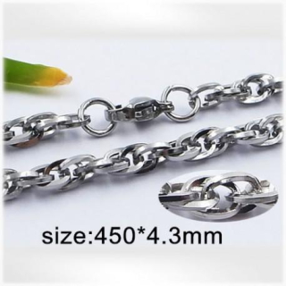 Ocelový náhrdelník - Hmotnost: 16.2 g, 450*4.3mm